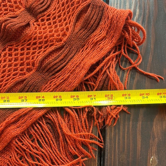 Raj Red Knit Poncho - Picture 4 of 7